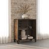 FAMIROSA Storage Cabinet ic Brown 28.3"x14.2"x32.3" Metal and MDF view 1