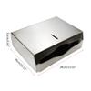 Wall-Mounted Paper Towel Dispenser Brushed Finish Stainless Steel Large Capacity Bathroom Hand Towel Kitchen Tissue Holder Box,GD view 2