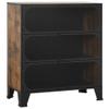 FAMIROSA Storage Cabinets 2 pcs ic Brown 28.3"x14.2"x32.3" Metal and MDF view 4