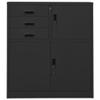 FAMIROSA Office Cabinet Anthracite 35.4"x15.7"x40.2" Steel view 3