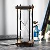 Fillable Hourglass Timer, Black Wooden Frame Decorative Sand Timer (Empty Hourglass, Large Size) view 1
