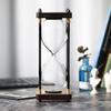 Fillable Hourglass Timer, Black Wooden Frame Decorative Sand Timer (Empty Hourglass, Large Size) view 2