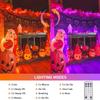 JMEXSUSS 2 Pack Orange Purple Halloween Lights Outdoor, Total 200 LED 66FT view 3