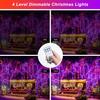 JMEXSUSS 2 Pack Orange Purple Halloween Lights Outdoor, Total 200 LED 66FT view 4