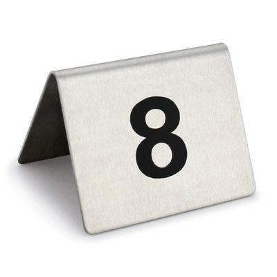 BAISHOP Table Numbers, 1-100 Stainless Steel Tent Table Cards, Restaurant Cafe Bar Seating Table Signs Wedding Birthday Party Supplies (Color : 1 to 10)