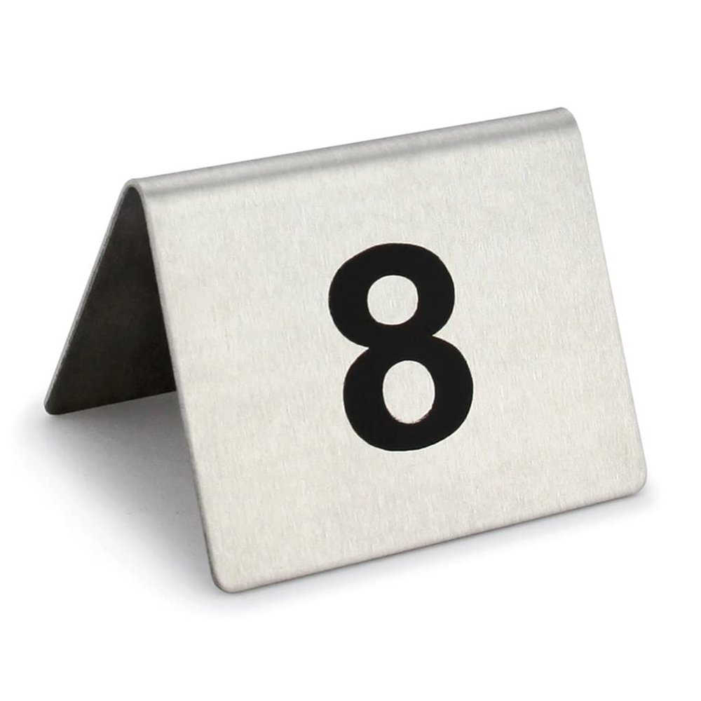 BAISHOP Table Numbers, 1-100 Stainless Steel Tent Table Cards, Restaurant Cafe Bar Seating Table Signs Wedding Birthday Party Supplies (Color : 1 to 10)