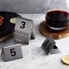 BAISHOP Table Numbers, 1-100 Stainless Steel Tent Table Cards, Restaurant Cafe Bar Seating Table Signs Wedding Birthday Party Supplies (Color : 1 to 10) view 2