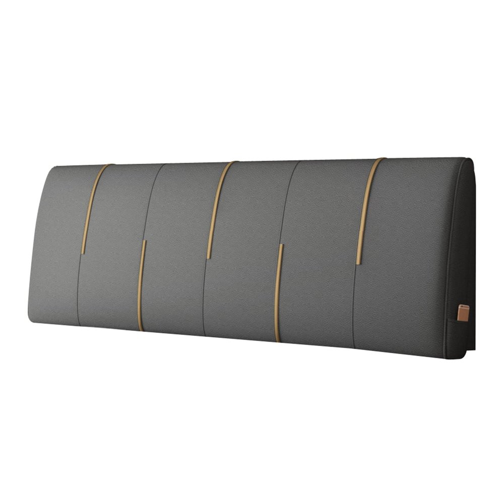 ZZYK Headboard Wipeable Tech Cloth Wedge Headboard Queen Size Upholstered Headboard for Home Bedroom Bench Metal Line Self-Adhesive Headboard Full Size,A,No headboard 53.1"/135cm