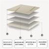 ZZYK Headboard Wipeable Tech Cloth Wedge Headboard Queen Size Upholstered Headboard for Home Bedroom Bench Metal Line Self-Adhesive Headboard Full Size,A,No headboard 53.1"/135cm view 4