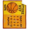 Lynnezilla Personalized Baby Month Blanket Name Blanket | Monthly Milestone Blanket for Newborn Boy Girl | 50"x60" | Basketball Customized Throw Blanket with Name for Souvenir Gift view 1