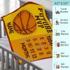 Lynnezilla Personalized Baby Month Blanket Name Blanket | Monthly Milestone Blanket for Newborn Boy Girl | 50"x60" | Basketball Customized Throw Blanket with Name for Souvenir Gift view 3