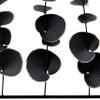 Benjara Wall Decor with Textured Leaves and Metal Frame, Black view 4