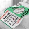 Personalized Baby Month Blanket Name Blanket | Monthly Milestone Blanket for Newborn Boy Girl | 50"x60" | Baseball Theme Ultra Soft Customized Throw Blanket with Name view 2