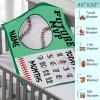 Personalized Baby Month Blanket Name Blanket | Monthly Milestone Blanket for Newborn Boy Girl | 50"x60" | Baseball Theme Ultra Soft Customized Throw Blanket with Name view 3
