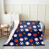 Ball Sports Games Throw Blanket,Baseball Basketball Bed Blanket for Kids Teens Adult Room Decor, Soccer Football Rugby Flannel Blanket Dark Blue Stars Fuzzy Blanket, Throw Size (50 x 60 Inches) view 3
