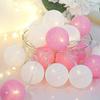 20 LED Cotton Ball Garland String Lights Christmas Fairy Lighting Strings for Outdoor Holiday Wedding Xmas Party Home Decoration (Warm White,by USB) view 2