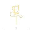 Vinisong Personalized Initials Q Cake Topper Monogram Cake Topper Rustic Wedding Cake Topper Letter Q Cake Topper Acrylic Gold Cake Decoration Birthday Party Decor Supplies view 3