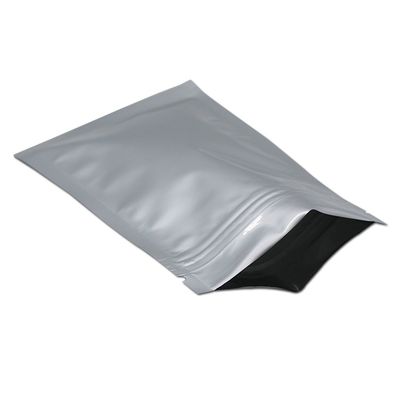 MITOB 100 Pack 3.9x5.9 inch Flat Mylar Bags Zipper Lock Foil Bag 4 Mil Silver for Zip Food Storage Lock Resealable Aluminum Mylar Pouch Heat Sealable