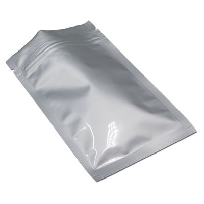 MITOB Flat Mylar Bags Zipper Lock Foil Bag 4 Mil Silver for Zip Food Storage Lock Resealable Aluminum Mylar Pouch Heat Sealable with Tear Notch (100, 4.7x7.9 inch)
