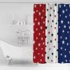 TocaHome Decorative Shower Curtain Polyester Fabric Bathroom Accessories 4th of July Independence Day Blue White Red Stars and Stripes American Flag Machine Washable Curtain 36x72 Inch for Home Hotel view 3