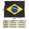 AHMOVOMAH Brazil Flag of Brasil Fleece Blanket Bed Linen Sofa Blankets Throw Size 50"X40" for Yoga Mats Pillow Case view 2