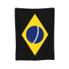 AHMOVOMAH Brazil Flag of Brasil Fleece Blanket Bed Linen Sofa Blankets Throw Size 50"X40" for Yoga Mats Pillow Case view 3