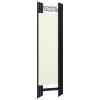 Tidyard Room Divider, 6-Panel Freestanding Partition Privacy Screen with Circle Design, White Fabric and Iron Frame, 94.5inx70.9in for Bedroom or Room Separation view 4