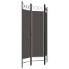 Tidyard Room Divider, 3-Panel Freestanding Partition Screen with Circle Design, 47.2x70.9 Inches Anthracite Fabric and Iron Frame for Bedroom Privacy and Room Separation view 2