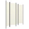 Tidyard Room Divider, 4-Panel Freestanding Partition Screen Privacy Divider 78.7x70.9 Inches, White Fabric with Iron Frame for Bedroom Room Separation and Decoration view 2