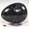 7.3" 8.4lb King Size Larvikite Egg Natural Feldspar Mineral Sparkling Black Moonstone w/Labradorite Crystal Polished Gemstone - India + Wood Stand view 4