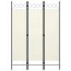Tidyard Room Divider, 3-Panel Freestanding Partition Privacy Screen with Circle Design, White Fabric and Iron Frame, 47.2inx70.9in for Bedroom or Room Separation view 3