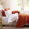 LEAONME Quilt Set King Size 3 Pieces,Lightweight Burnt Orange/Rust Bedspread-98''x106'',Soft Microfiber Summer Quilt,Luxurious Warm Coverlet Sets for All Seasons (Includes 1 Quilt, 2 Shams) view 3