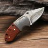 STARDW Small Folding Pocket Knife for Men Women,Damascus Pattern Folding Utility Knife,Box Cutter,Cool EDC Knife for Outdoor,Camping,Hiking,Gifts for Dad Husband Men(A) view 2
