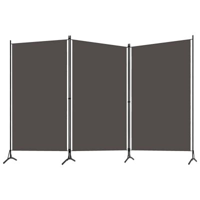 Tidyard Room Divider Screen, 3-Panel Foldable Partition Privacy Panel 102.4x70.9 Inches Anthracite Fabric for Bedroom Office Space Divider