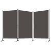 Tidyard Room Divider Screen, 3-Panel Foldable Partition Privacy Panel 102.4x70.9 Inches Anthracite Fabric for Bedroom Office Space Divider view 1