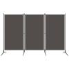 Tidyard Room Divider Screen, 3-Panel Foldable Partition Privacy Panel 102.4x70.9 Inches Anthracite Fabric for Bedroom Office Space Divider view 2