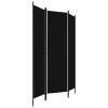 Tidyard Room Divider, 3-Panel Freestanding Partition Screen Privacy Divider 59.1x70.9 Inches, Black Fabric with Iron Frame for Bedroom Room Separation and Decoration view 2
