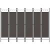 Tidyard Room Divider Screen, 6-Panel Freestanding Partition with Circle Design, Anthracite Fabric on Powder-Coated Iron Frame, 94.5x70.9 Inches for Bedroom Privacy and Room Separation view 3