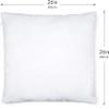 26" x 26" Down Alternative Stuffer Pillow Insert Sham Square Pillow Cushion for Extra Comfort & Support, Zip Pocket w/ Mini stuffer Zip-in Insert - Adjustable & Perfect Fit With Any Decorative Cover view 2