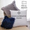 26" x 26" Down Alternative Stuffer Pillow Insert Sham Square Pillow Cushion for Extra Comfort & Support, Zip Pocket w/ Mini stuffer Zip-in Insert - Adjustable & Perfect Fit With Any Decorative Cover view 4