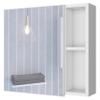 Oman Medicine Cabinet with Mirrored Single Door, Three Interior Shelves, Dual External Display Shelves and Spacious Top Surface for Organized Bathroom Storage, Daily Essentials Access and Modern Wall view 1