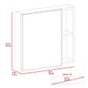 Oman Medicine Cabinet with Mirrored Single Door, Three Interior Shelves, Dual External Display Shelves and Spacious Top Surface for Organized Bathroom Storage, Daily Essentials Access and Modern Wall view 3