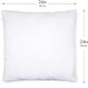 24" x 24" Down Alternative Stuffer Pillow Insert Sham Square Pillow Cushion for Extra Comfort & Support, Zip Pocket w/Mini Stuffer Zip-in Insert - Adjustable with Any Decorative Cover view 2