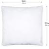 22" x 22" Down Feather Stuffer Pillow Insert Sham Square Pillow Cushion for Extra Comfort & Support, Zip Pocket w/ Mini stuffer Zip-in Insert - Adjustable & Perfect Fit With Any Decorative Cover view 2