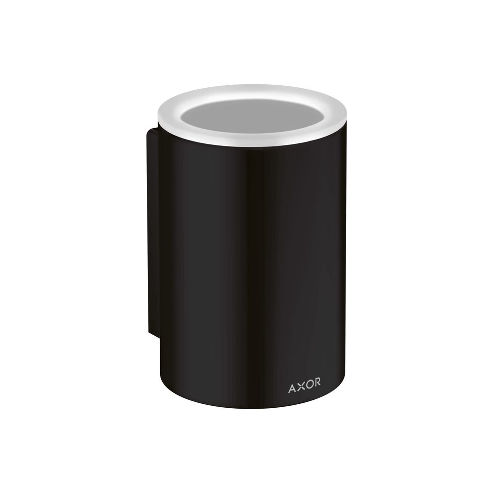 AXOR Universal Circular Modern Toothbrush Tumbler in Matte Black, 42804670