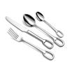 IKXO Silverware Set for 6, 24-Piece Silver Shovel Shape Stainless Steel Satin Finish Flatware Set,Kitchen Utensil Set,Tableware Travel Cutlery Set for Camping Office School Lunch, Dishwasher Safe view 1