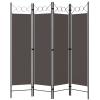 Tidyard Room Divider, 4-Panel Privacy Screen Partition with Circle Design, 63x70.9 Inches, Fabric and Iron Frame for Bedroom, Living Room, Office Space view 1