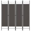 Tidyard Room Divider, 4-Panel Privacy Screen Partition with Circle Design, 63x70.9 Inches, Fabric and Iron Frame for Bedroom, Living Room, Office Space view 3