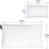 12" x 20" Microbead Stuffer Pillow Insert Sham Rectangle Pillow Cushion for Extra Comfort & Support, Zip Pocket w/ Mini stuffer Zip-in Insert - Adjustable & Perfect Fit With Any Decorative Cover view 2