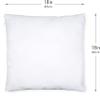 18" x 18" Memory Foam Stuffer Pillow Insert Sham Square Pillow Cushion for Extra Comfort & Support, Zip Pocket w/ Mini stuffer Zip-in Insert - Adjustable & Perfect Fit With Any Decorative Cover view 2